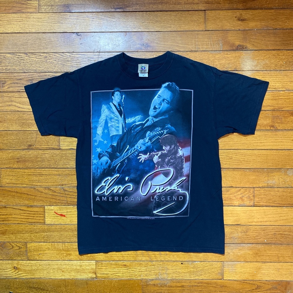 Vintage Liquid Blue Elvis Presley Tee
